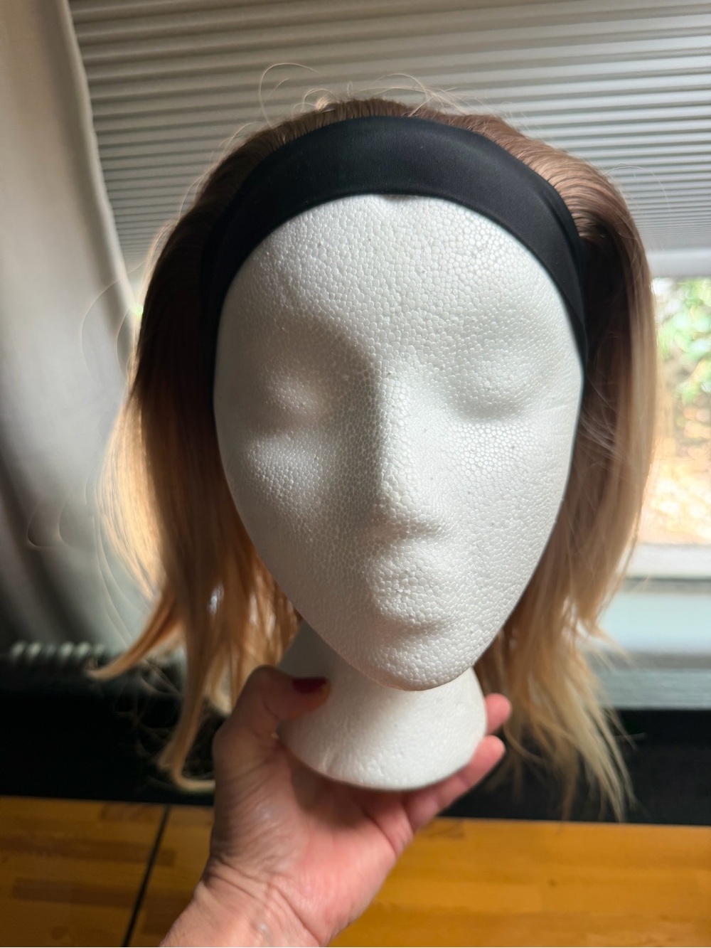 Black Wide Headband wig -